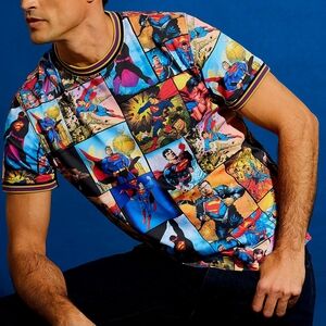 Robert Graham Multicolor Superman Graphic Men's T-Shirt ALL SIZES